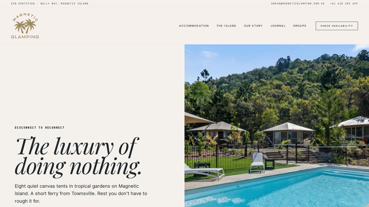 Magnetic Glamping website