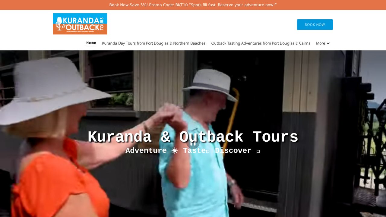 Kuranda Tours website