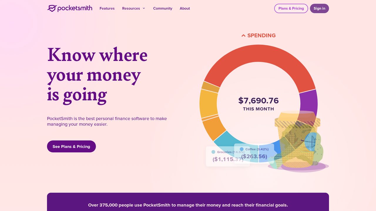 PocketSmith website